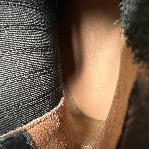 Soludos Delancey Black Leather Ankle Bootie Sz 8 - Picture 9 of 10